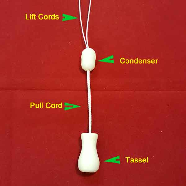 Pill Shaped 10 pack Lift Cord Condenser White