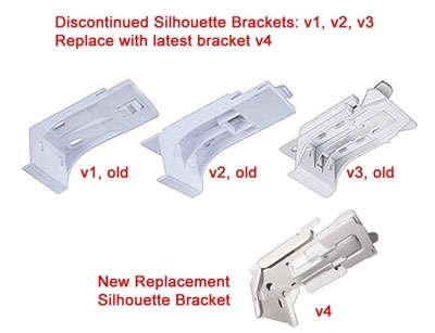 4 Hunter Douglas METAL Silhouette Installation Brackets qty with Screws 